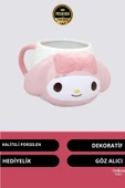 Deluxe Tasarım Dekoratif Estetik Armağan Sevgili Dost Arkadaş Porselen My Melody Kupa Bardak 9*13 Cm - 2