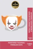 Deluxe Tasarım Dekoratif Estetik Armağan Sevgili Dost Aşk Arkadaş Porselen Pennywise Kupa Bardak - 1