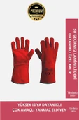 Premium Kalite Yüksek Isı Dayanımlı Kaynak Yangın Waterproof Çok Amaçlı Deri Eldiven - 1