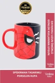 Deluxe Tasarım Dekoratif Estetik Armağan Sevgili Dost Aşk Arkadaş Porselen Spiderman Kupa Bardak - 1