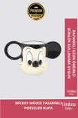 Deluxe Tasarım Dekoratif Estetik Armağan Sevgili Dost Aşk Arkadaş Porselen Mickey Mouse Kupa Bardak - 1