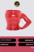 Deluxe Tasarım Dekoratif Estetik Armağan Sevgili Dost Aşk Arkadaş Porselen Vucüt Kupa Bardak - 2