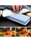 1000/6000 Çift Taraflı Kullanım Sulu Balta Satır Makas Bıçak Bileme Taşı - 4