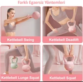 Valkyrie 8kg Soft Kettlebell Yumuşak Tabanlı Metal Kumlu  Ses Yapmaz Darbeye Dayanıklı Çift El Ağırlık - 7