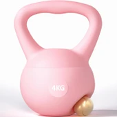 Valkyrie 4kg Soft Kettlebell Yumuşak Tabanlı Metal Kumlu  Ses Yapmaz Darbeye Dayanıklı Çift El Ağırlık - 1