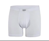 3 Adet Yıldız Erkek Bambu Likralı Boxer Short Beyaz 320 - 2