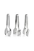 AKPA HOME Çelik 3lü Pasta-Makarna-Salata Maşa Seti - 1