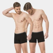 Türen Erkek Likralı Boxer (2'li Paket) 126/Siyah - 1