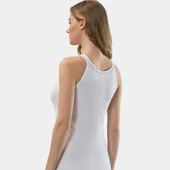 Türen Kadın Şerit Detaylı İnce Askılı Kaşkorse 2’li Pamuklu Atlet 204/Beyaz - 3