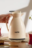 Nehir Feraye Cam Termos 1,5 Litre Cafe Latte Krem - 1