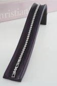 Kadın 316 L Çelik Vip Seri Antialerjik Baget Zirkon Taşlı Su Yolu Bileklik  Ölçüleri 17cm + 3 cm uzatma thumbnail 1