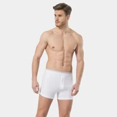 Türen Erkek Likralı Düğmeli Boxer (2'li Paket) 135/Beyaz - 3