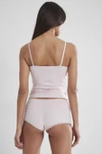 Pierre Cardin Penye Dantelli Şort Külot Takım 361 Pudra - 4