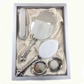 Camomile 4lü Yaprak Desenli Ayna Fırça Seti cm301 - 2