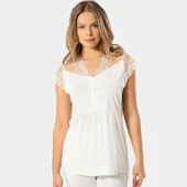 Türen Kadın Lohusa Pijama Takımı 3294/Krem - 4