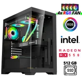 Xaser Xsr968 i5 3470 16GB Ram 512GB SSD 4GB RX550 23.8" Curved Masaüstü Oyuncu Bilgisayarı thumbnail 2