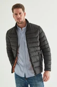 Regular Fit Siyah Şişme Mont - 1