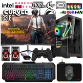 Xaser Xsr968 i5 3470 16GB Ram 512GB SSD 4GB RX550 23.8" Curved Masaüstü Oyuncu Bilgisayarı thumbnail 1