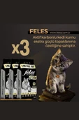 FELES TOZSUZ KEDİ KUMU 10LT X 3 ADET (DOĞAL AKTİF KARBONLU) - 1