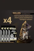 FELES TOZSUZ KEDİ KUMU 10 LT X 4 ADET (TAMAMEN DOĞAL, AKTİF KARBONLU) - 1