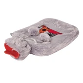 Biggdesign Cats Gri Peluş Sıcak Su Torbası, Yumuşak Kılıf, 2 L, Kedili Tasarım, 20x35, Su Sızdırmaz - 11