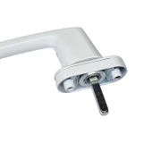 Anahtarlı Kilitli İspanyolet Pvc Pencere Kapı Kolu Çocuk Güvenlikli Pimapen Plastik Kulp Beyaz 1Adet - 3