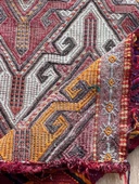 49x80 cm El Dokuma Rustik Desenli Küçük Kilim, Kahverengi & Kırmızı Küçük Boy Anadolu Kilim - 8