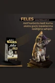 FELES TOZSUZ KEDİ KUMU 10 LT  (DOĞAL AKTİF KARBONLU) - 1