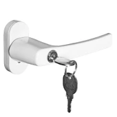 Anahtarlı Kilitli İspanyolet Pvc Pencere Kapı Kolu Çocuk Güvenlikli Pimapen Plastik Kulp Beyaz 1Adet - 1