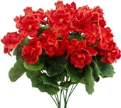 Nettenevime Yapay Çiçek Sardunya Demeti 40*25cm 1.Kalite KIRMIZI Koyu Balkon Çiçeği thumbnail 1