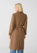 Stradivarius Keçe dokulu kemerli kaban - 3