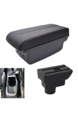 Velonova Opel Corsa D 2006-2014 Sürgülü Kolçak Kol Dayama 2 Adet USB Lİ Araca Özel Delmesiz Vidasız Montaj - 3