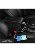 Velonova Renault Clio 4 2007-2016 Sürgülü Kolçak Kol Dayama 2 Adet USB Lİ Araca Özel Delmesiz Vidasız Montaj - 6