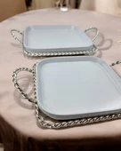 Fjord Dekoratif Söz Nişan Tepsisi  gümüş - 2