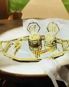 Infinity Gold Şık Söz Nişan Yüzük Tepsisi  krem - 1