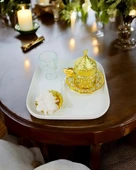 Timeless Love Söz Nişan Tepsisi ve Porselen Kahve Damat Tepsisi - 3