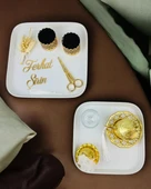 Timeless Love Söz Nişan Tepsisi ve Porselen Kahve Damat Tepsisi - 1