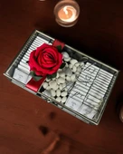 Glow Kız İsteme Çikolata ve Kız İsteme Çiçeği Seti gümüş - 3