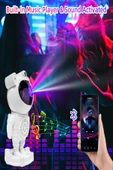 Projeksiyon Gökyüzü Gece Lambası Astronot Bluetooth Hoparlör Hareketli Galaxy Bulutsu Zamanlayıcılı - 3