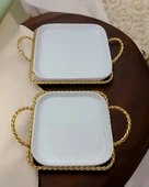 Fjord Dekoratif Söz Nişan Tepsisi  gold - 1