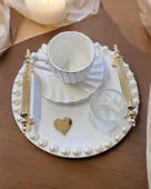 Heavenly Gold İncili Söz Nişan Tepsisi  BRONZ - 5