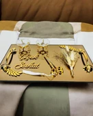 Cherish Gold Söz Nişan Tepsisi  BRONZ - 1