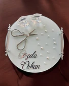 Beloved Gümüş Yuvarlak Nişan Tepsisi gümüş - 1