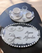 Jubilation Gümüş İncili Söz Nişan Tepsisi  gümüş - 1