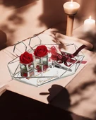 Elation Gümüş Prizma Söz Nişan Tepsisi BORDO - 1