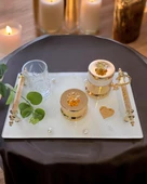 Bonding Gold Söz Kahve Tepsisi  krem - 1