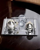 Reverence Gümüş Söz Kahve Damat Tepsisi  gümüş - 1