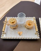 Hana Söz Kahve Tepsisi Gold BRONZ - 1