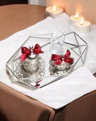 Elation Prizma Gümüş Söz Kahve Tepsisi Kırmızı - 1