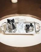 Affection Gümüş Nişan Kahve Tepsisi Siyah - 1